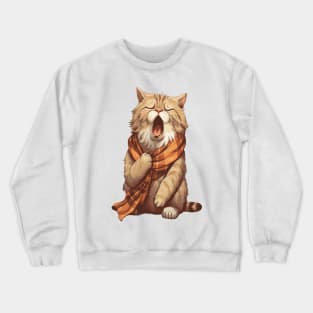 Cat coughing Crewneck Sweatshirt